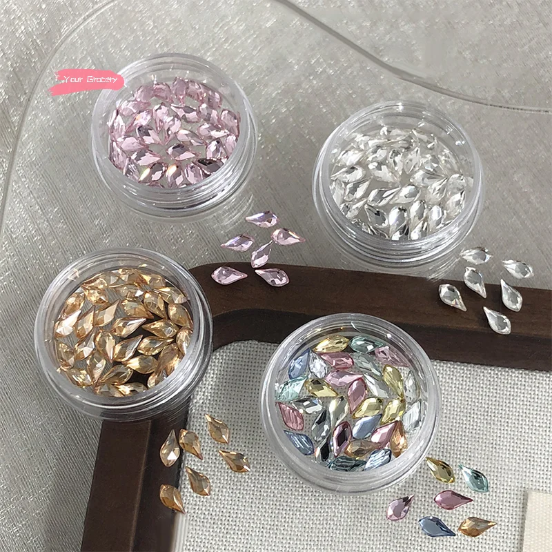 30 stuks onregelmatig gevormde boor nail art strass 3D kristal parelstenen voor doe-het-zelf manicure decoraties accessoires