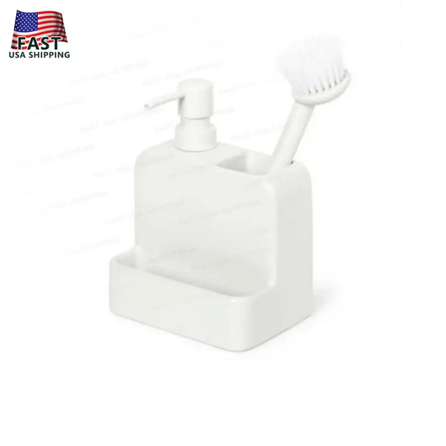 

Mainstays Ceramic Liquid Soap Pump with Brush White