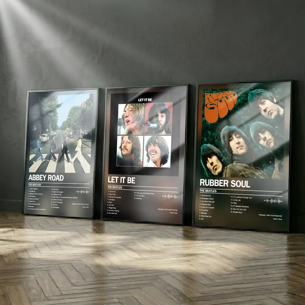 Das B-Beatless-Poster-Album-Set, modernes Cover-Wandkunstwerk für Zimmer, Leinwandgemälde, Kunstdruck, Heimwanddekoration, Bild, Geschenk