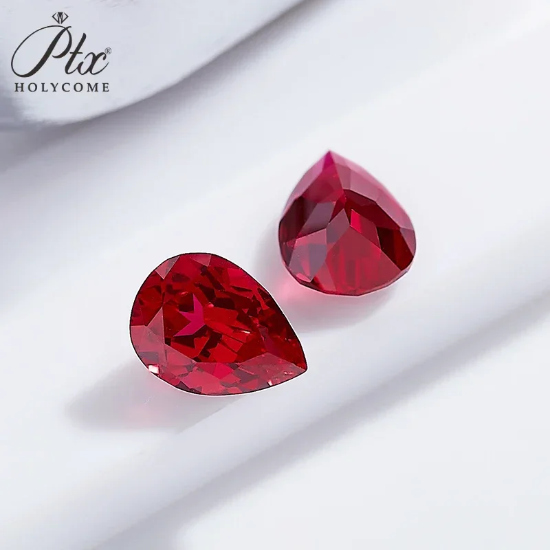 

Moissanite stone Brilliant Pear Cut Hot Sale Natural Lab Grown Ruby VVS1 AGL Certificated Diamond Beads Jewelry Making Charms