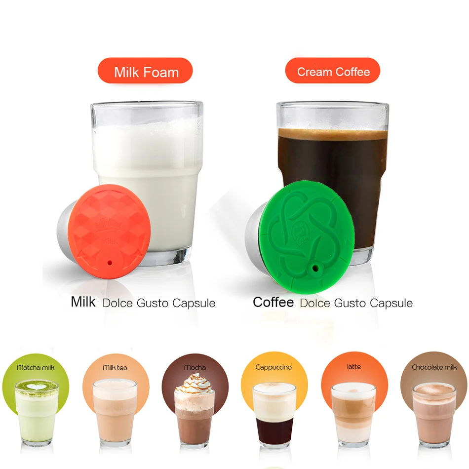 ICafilas-Capsules de café réutilisables Dolce Gusto, merveilleuse plastique, utilisables au quotidien, adaptées à la machine à café