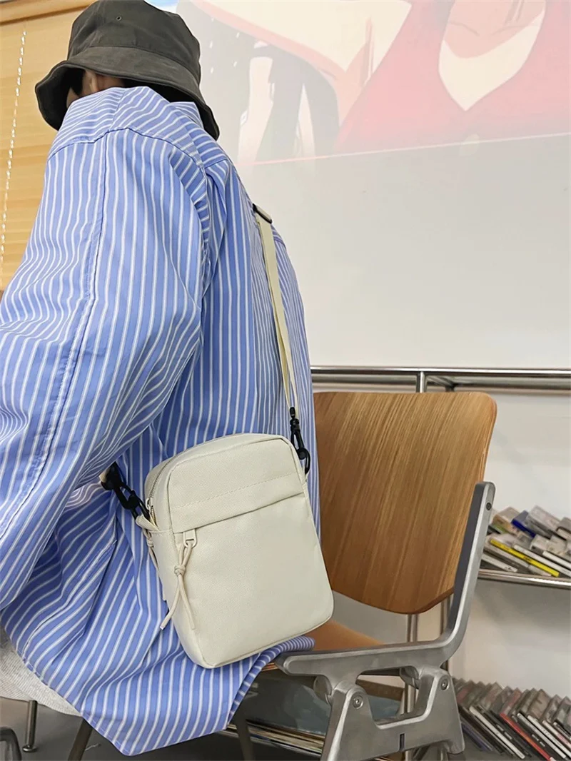 Canvas Bag for Boys Girls Leisure Shoulder Bag Lightweight Crossbody Bag Travel Minimalist Women Men сумки через плечо Small Bag