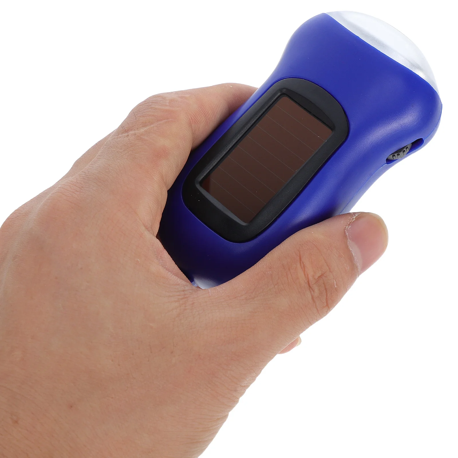 

Hand Crank Solar Powered Flashlight Portable Rechargeable No Emergency Light for Camping Hiking Survival Outdoor Blue
