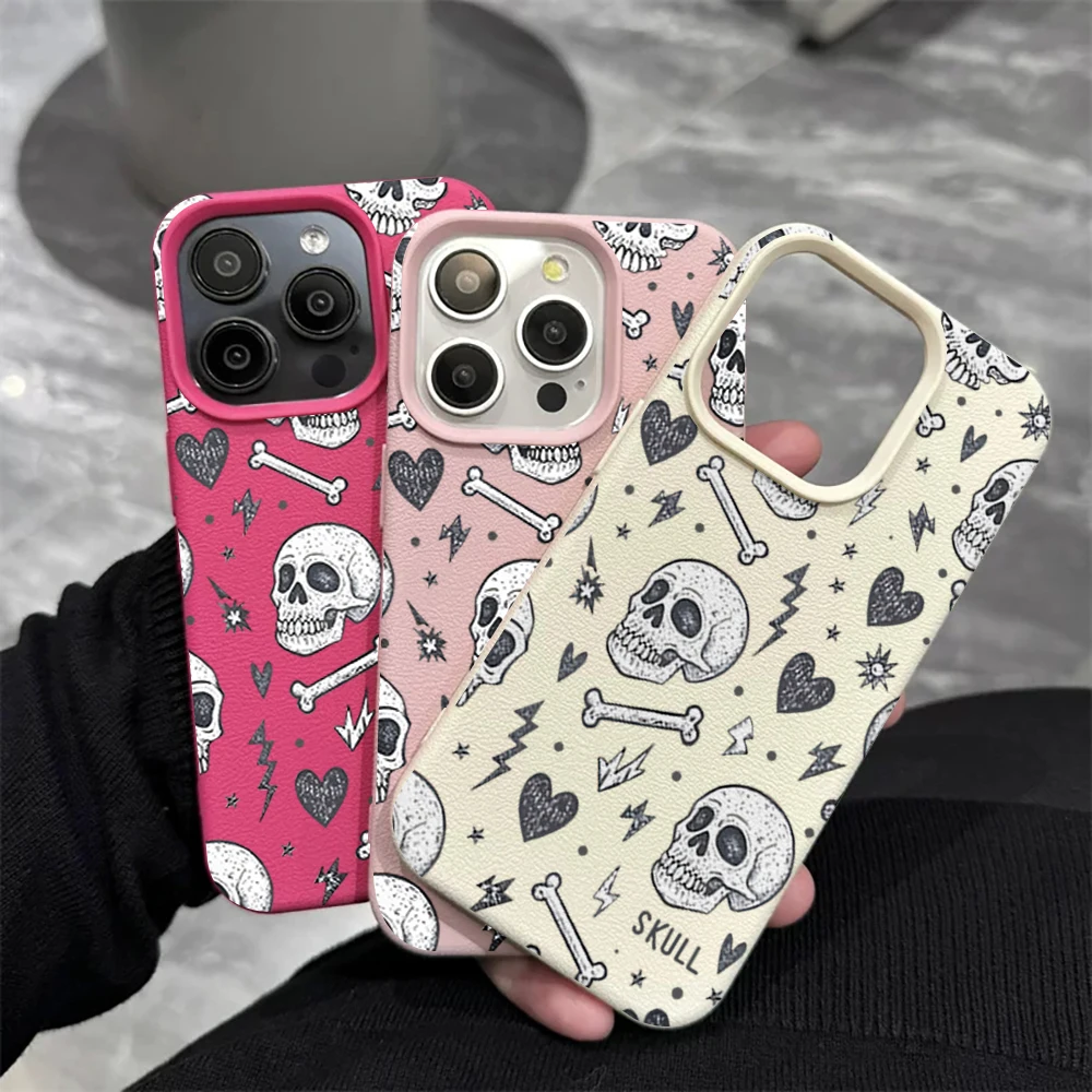 Skelettknochen-Handyhülle für iPhone 17 16 15 14 13 12 11 Pro Max 16 15 14 Plus 17 16 15 14 13 12 Pro 17Air Silikon-Matt-Cover – Detail 4
