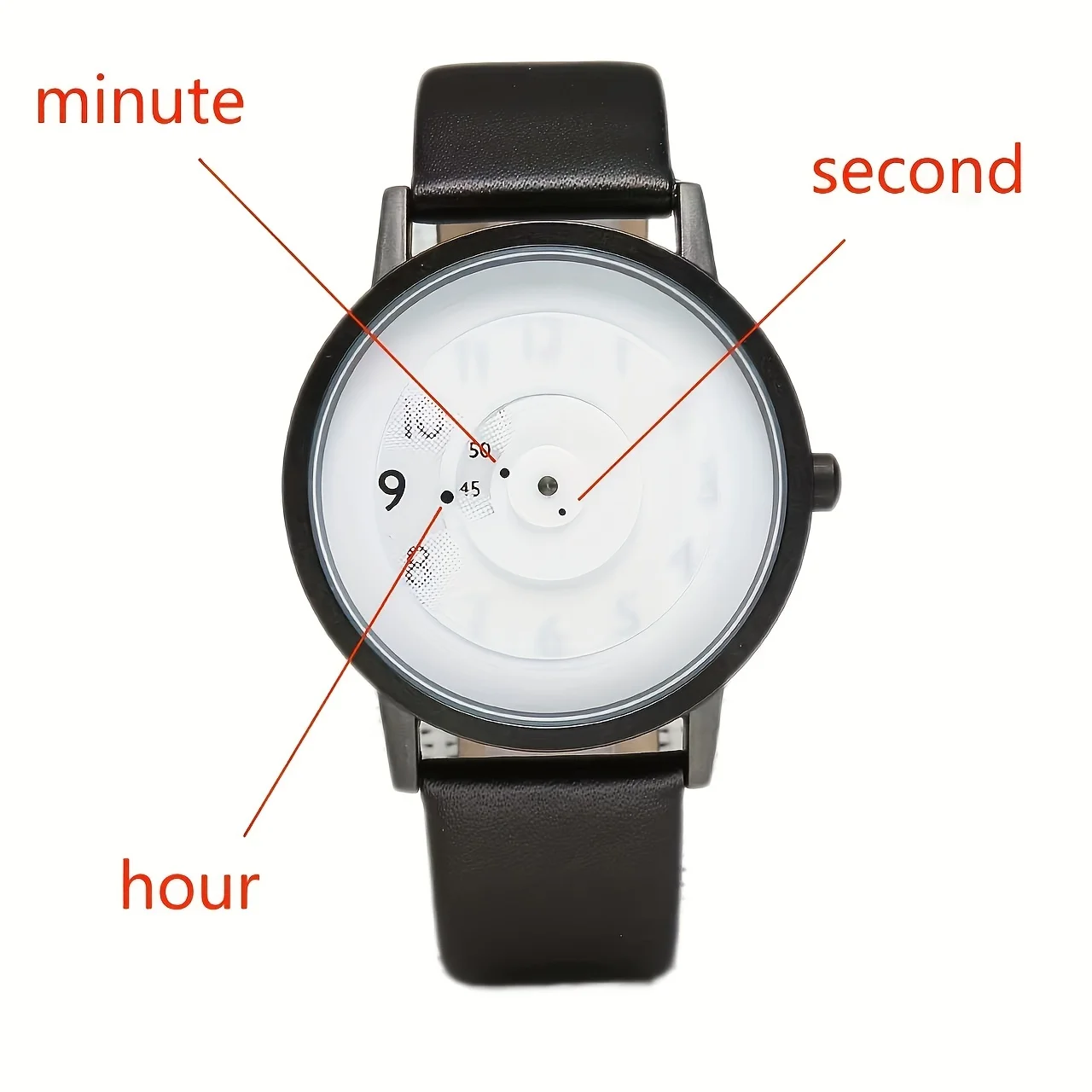 1pcBlack Technology Korean Edition Minimalist Trendy Fashion Concept Creative Personality Male and Female Student Couple Watch