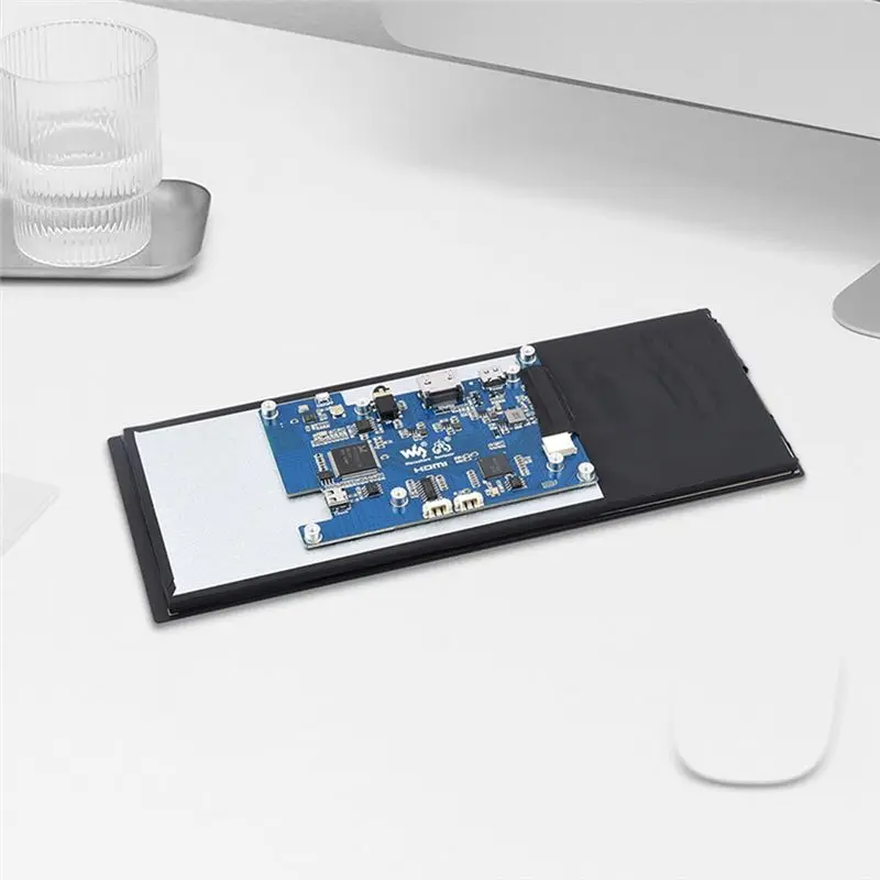 OK 9.3 Inch Long Strip Touch Screen Display for Raspberry Pi 1600X600 HDMI-Compatible LCD Game Display Monitor-US Plug