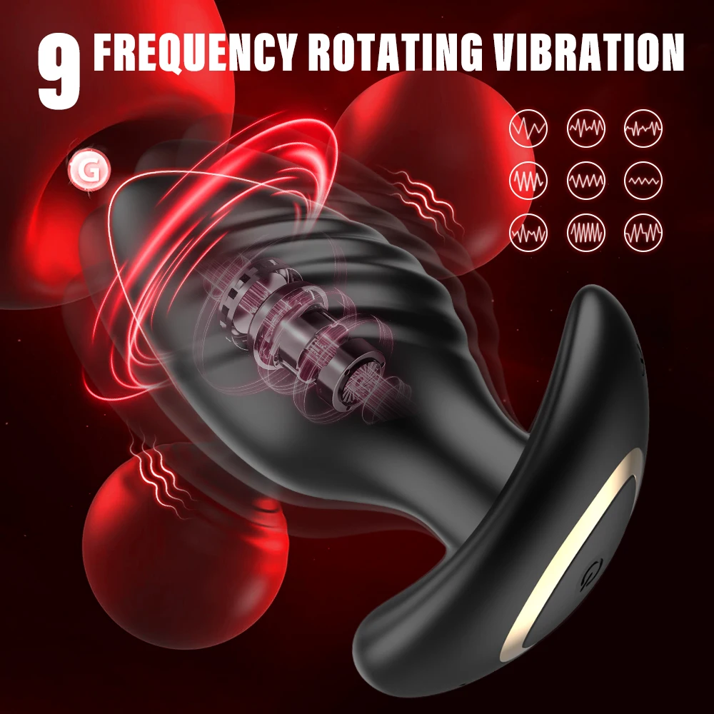 360° Rotating Butt Plug Anal Plug Vibrator Prostate Massager Sex Vibrating Sex Toys for Men Women Long Distance Control Buttplug