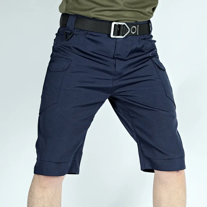 Short Dulshorts Imperméable pour Homme, Pantalon Court à vaccage Rapide, Multi-Poches, Vêtement à Degrés, Grande Taille 6XL, Pantalon Cargo Militaire d'Extérieur, Été