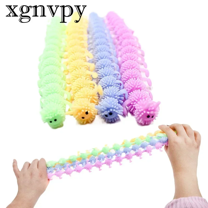 Xgnvpy 3pc Caterpillars Sensory Toy Relief Stretchy String Worm Pops Fidget Therapy Anti Anxiety Fidget for Teenagers Adults