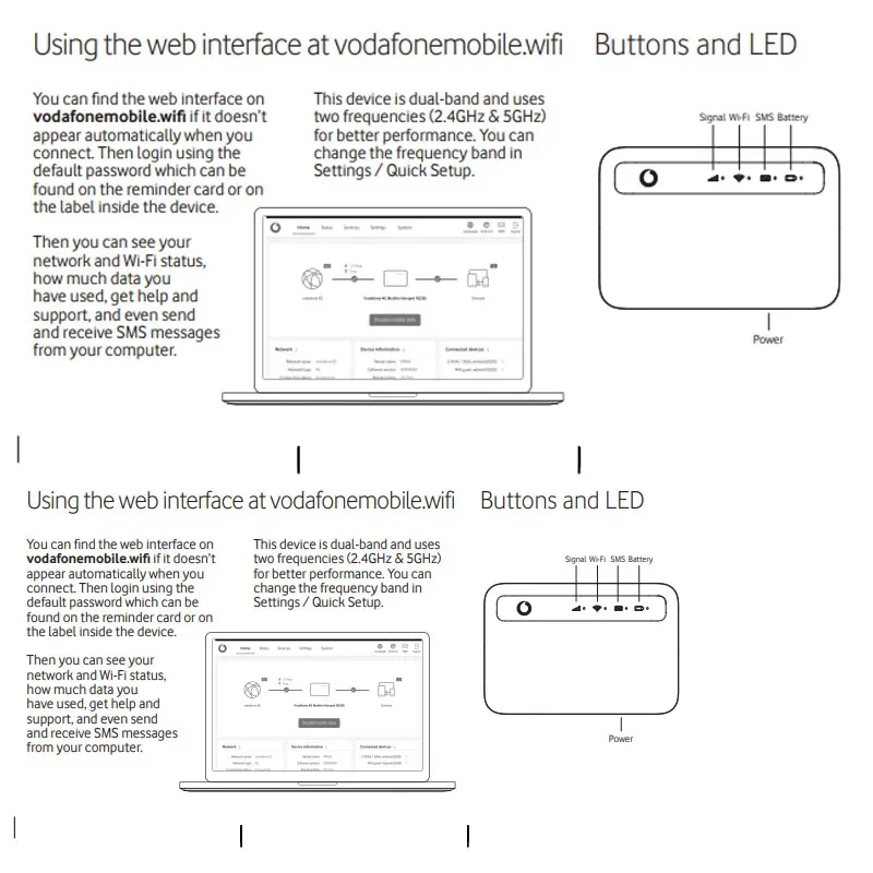 Original Vodafone R228T Pocket Router 150Mbps 4G LTE Wireless WiFi Portable Modem Mini Outdoor Hotspot With SIM Card Slot