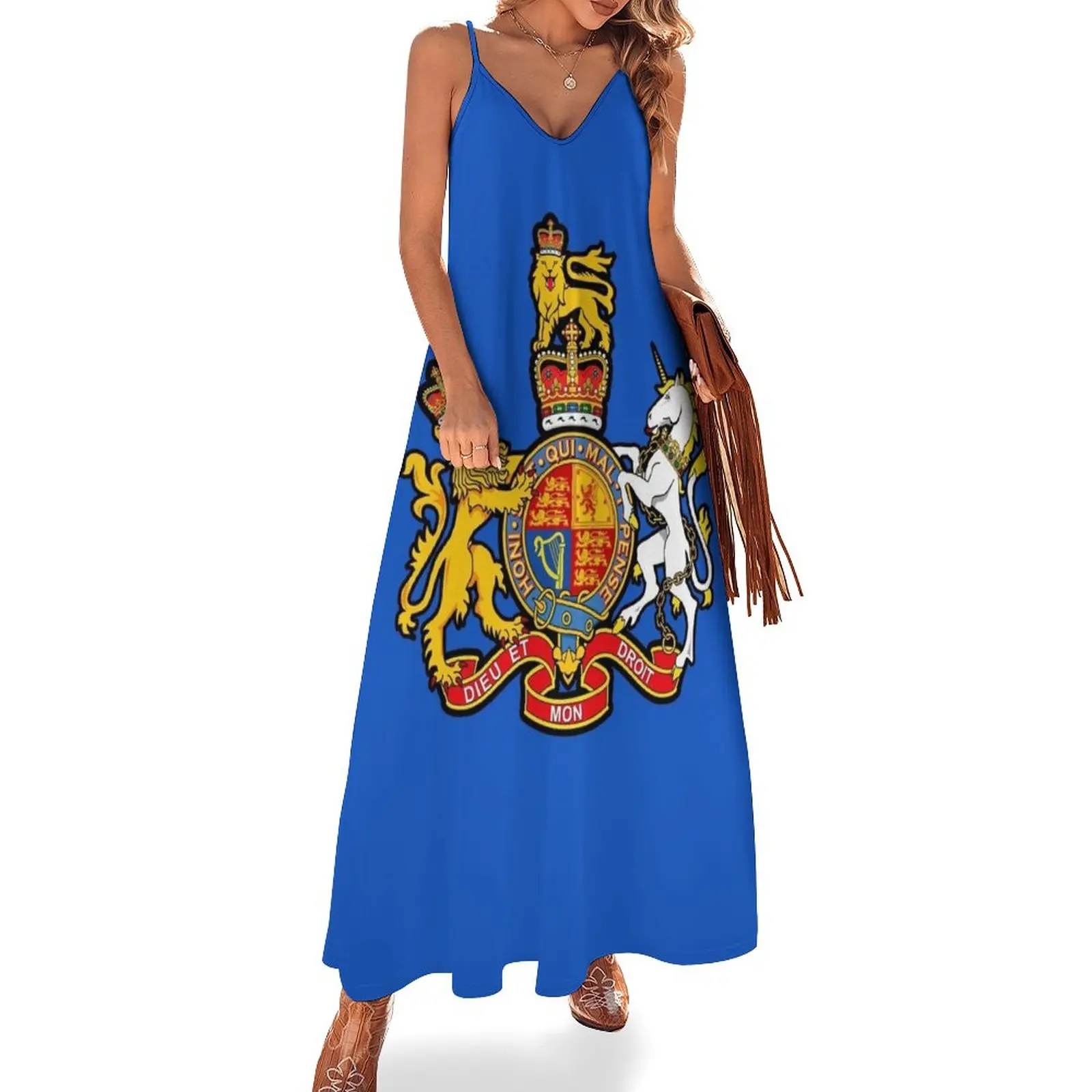 

BRITISH ROYAL COAT OF ARMS Sleeveless Dress elegant chic women dresses promotion Dresses