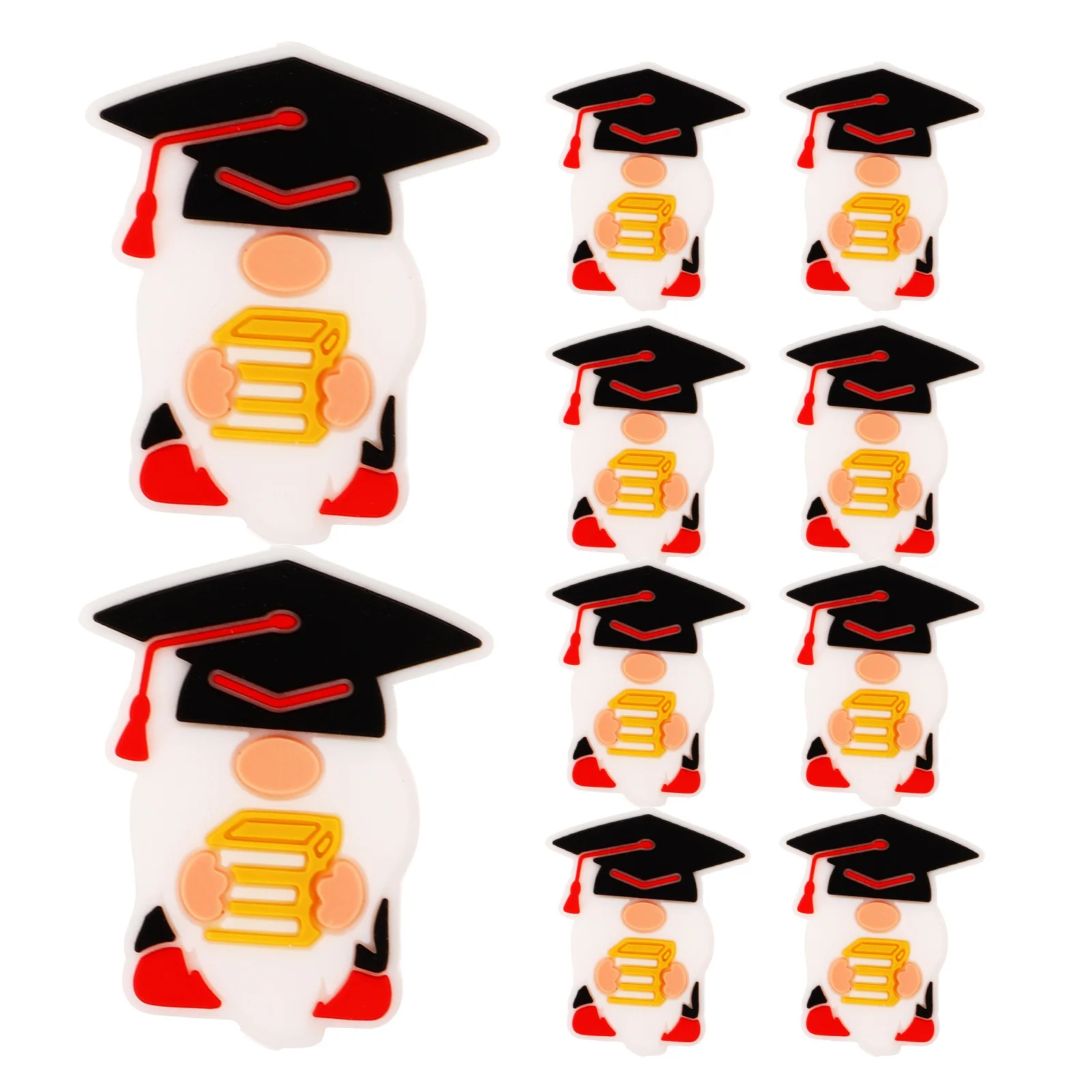 

20pcs Graduation Themed Focal Silicone Spacer Beads For Diy Jewelry Making Necklace Bracelet Craft Decor Accessories Loose Beads