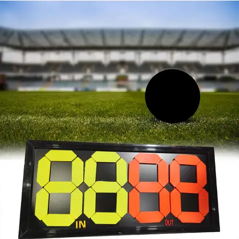 축구 수동 대체 보드 4 자리 쉽게 심판을위한 실용적인 플립 카드를 작동 축구 배구 용품