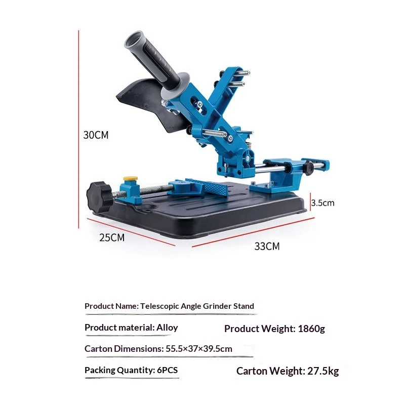 Drill Presses Multifunctional Drill Press Stand for Angle Grinder with Sliding Rail and Fixed Bracket Small Cutting Machine