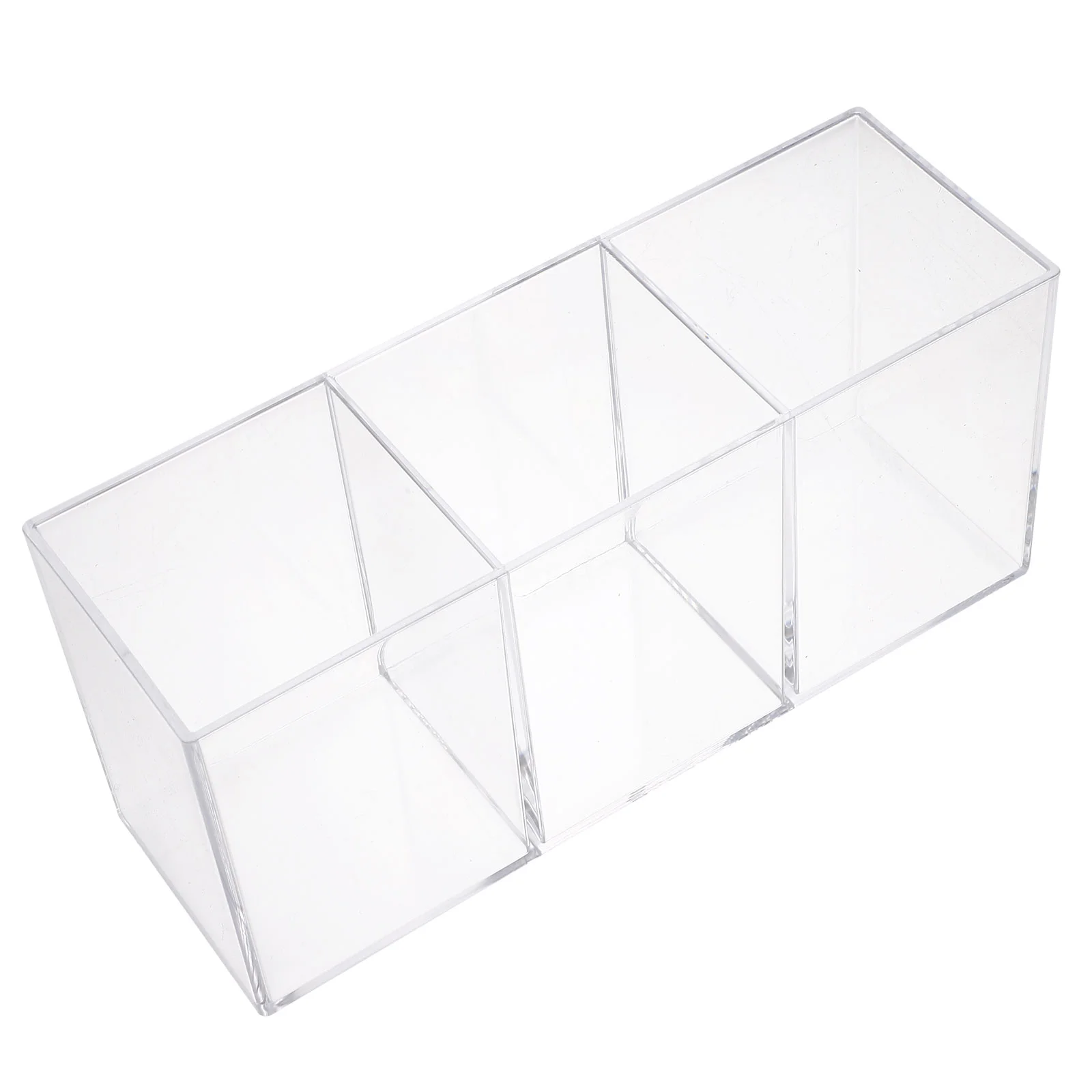 

Storage Drawer Acrylic Tube Canister Makeup Organizer Pencil Container for Stationery Transparent Brush Office