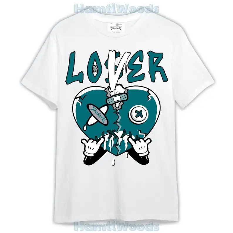 Shirt Streetwear Loser Lover Drip Heart, 4 Oxidized Green T-Shirt, To Match Sneaker Oxidized Green 4s Graphic Tee 1104 NCT