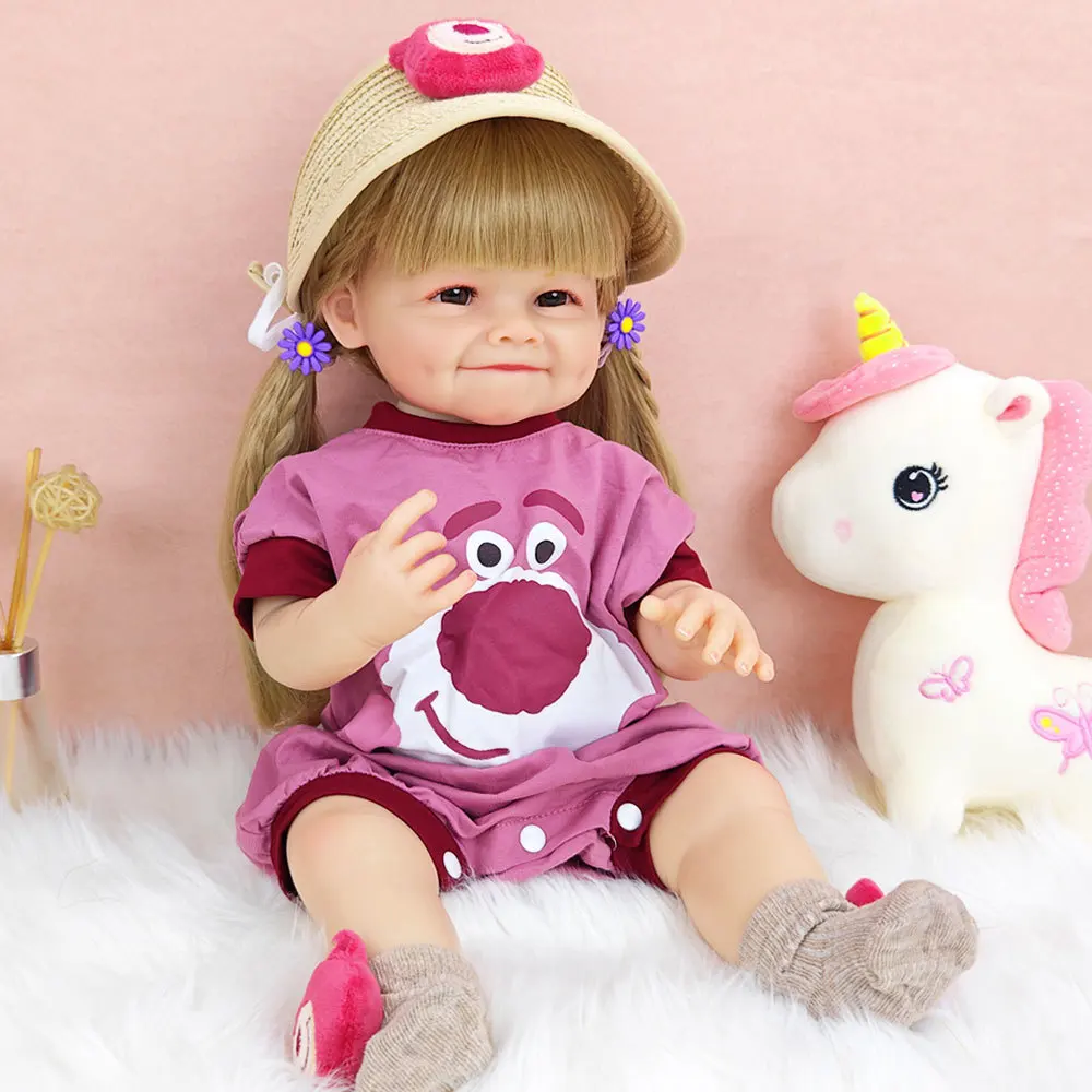 

55CM Full Body Soft Silicone Reborn Toddler Doll 22Inch Raya Lifelike Simulation Dolls Girl Christmas Gifts for Children