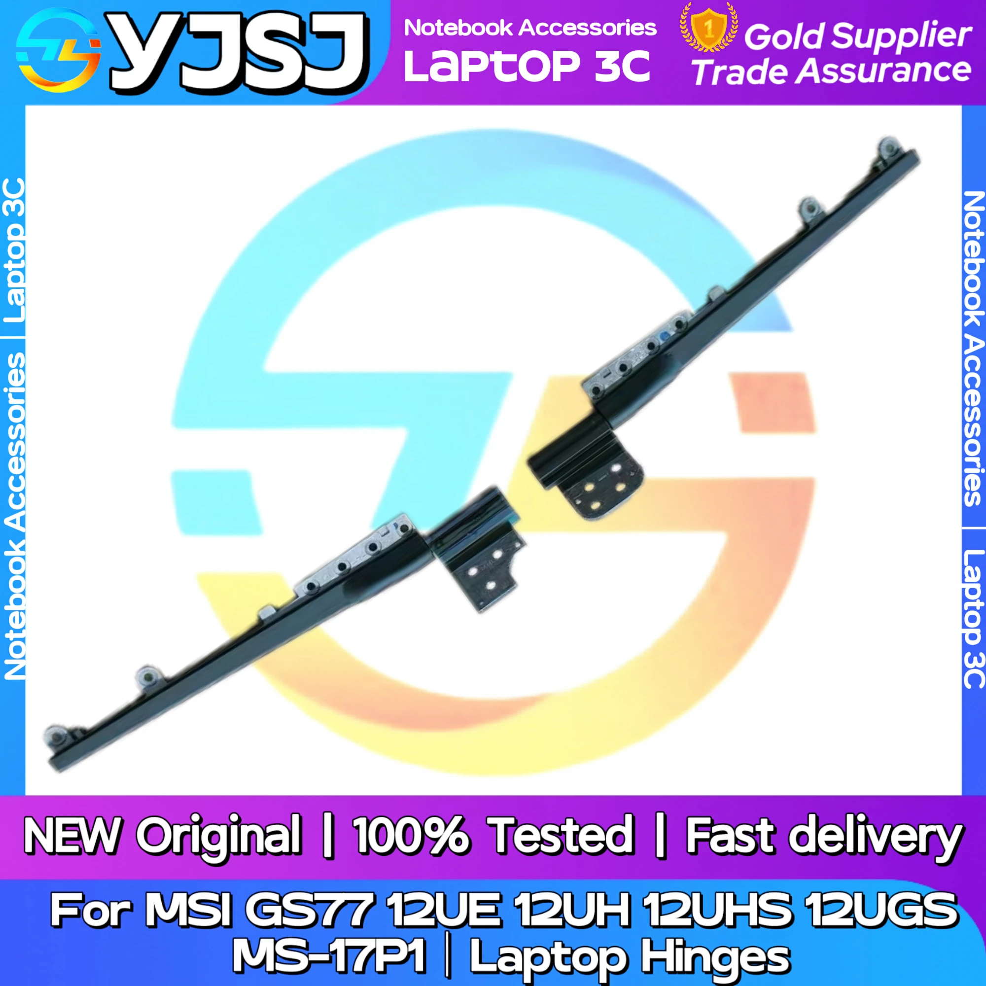 New Original Laptop Notebook Hinges For MSI GS77 12UE 12UH 12UHS 12UGS MS-17P1 built-in left and right LCD Screen Hinges