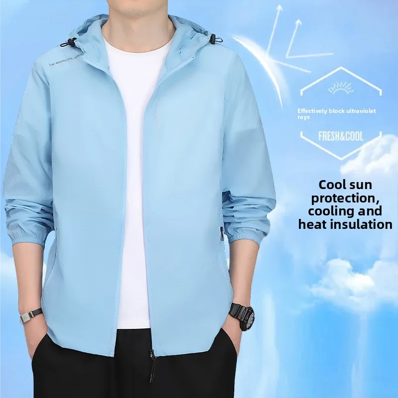 

Летняя одежда для рыбалки и отдыха на открытом воздухе, защита от ультрафиолета, одежда с капюшоном, мужская модная легкая дышащая одежда для защиты от солнца