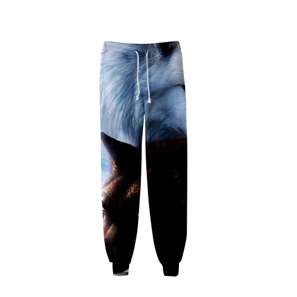 Wilcze zwierzęta modne męskie spodnie dresowe workowate spodnie hiphopowe spodnie dresowe Pantalon Homme Streetwear odzież sportowa 3D