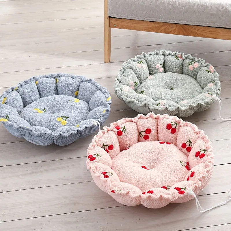 Nueva nube de terciopelo para gatos, nido de pétalos, nido de calabaza ajustable de doble uso, nido cálido de felpa para mascotas, cama para gatos, nido para perros de alta calidad