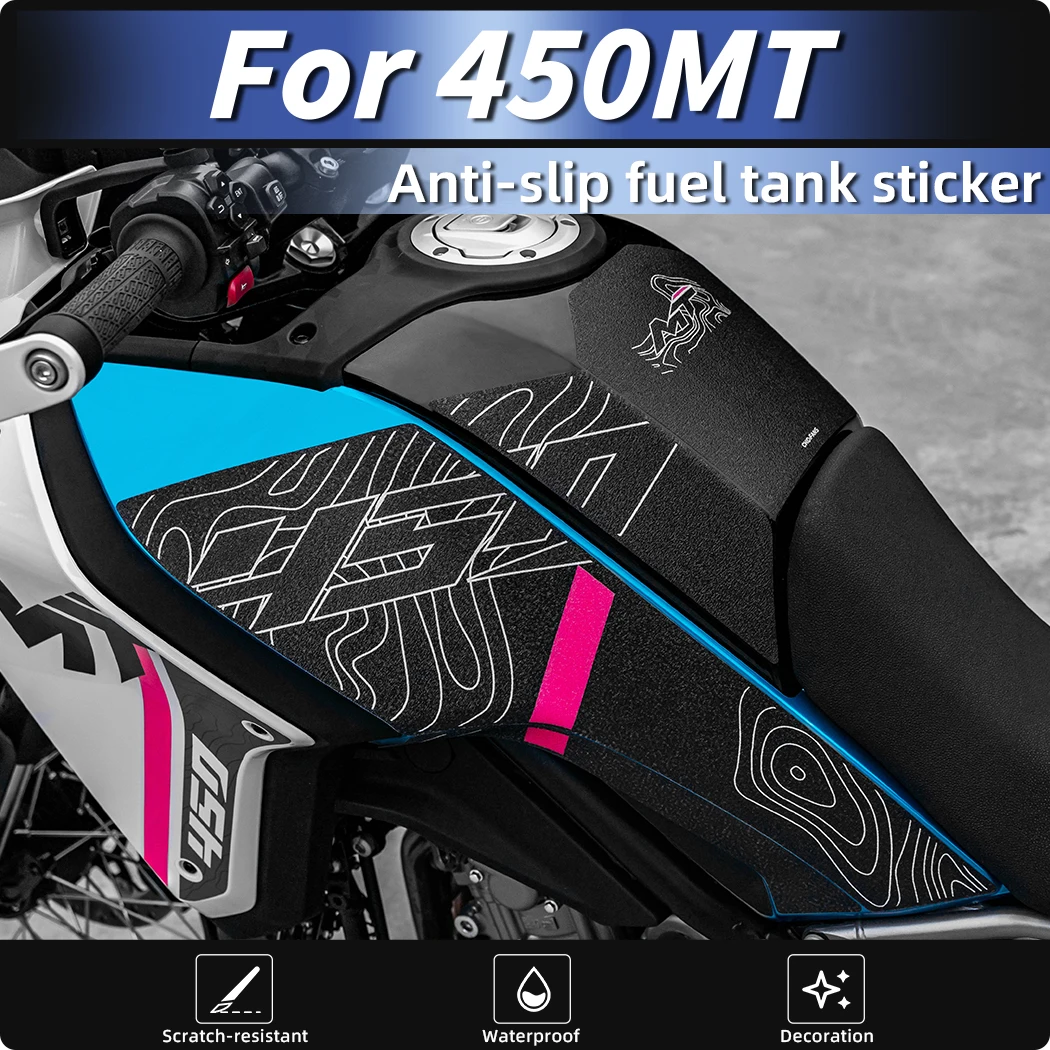 Usado para cfmoto 450 mt kits de adesivos de proteção do tanque de combustível da motocicleta resistente à abrasão decoração decalques acessórios da motocicleta