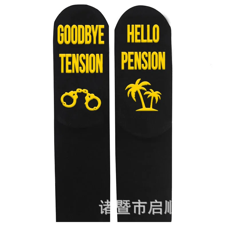 

2025 Fashion Sock Crew Dress Sports Athletic Fun Creative mid-calf Cotton English anti-slip Dispensing floor-bursting B1W12