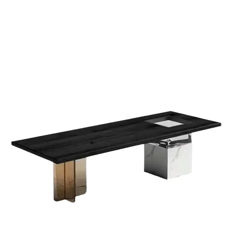 

Walnut Wood Dinner Special Furniture Antique Modern Latest Wood Hotel Epoxy Solid Wood Table Conference Table Suspended Table