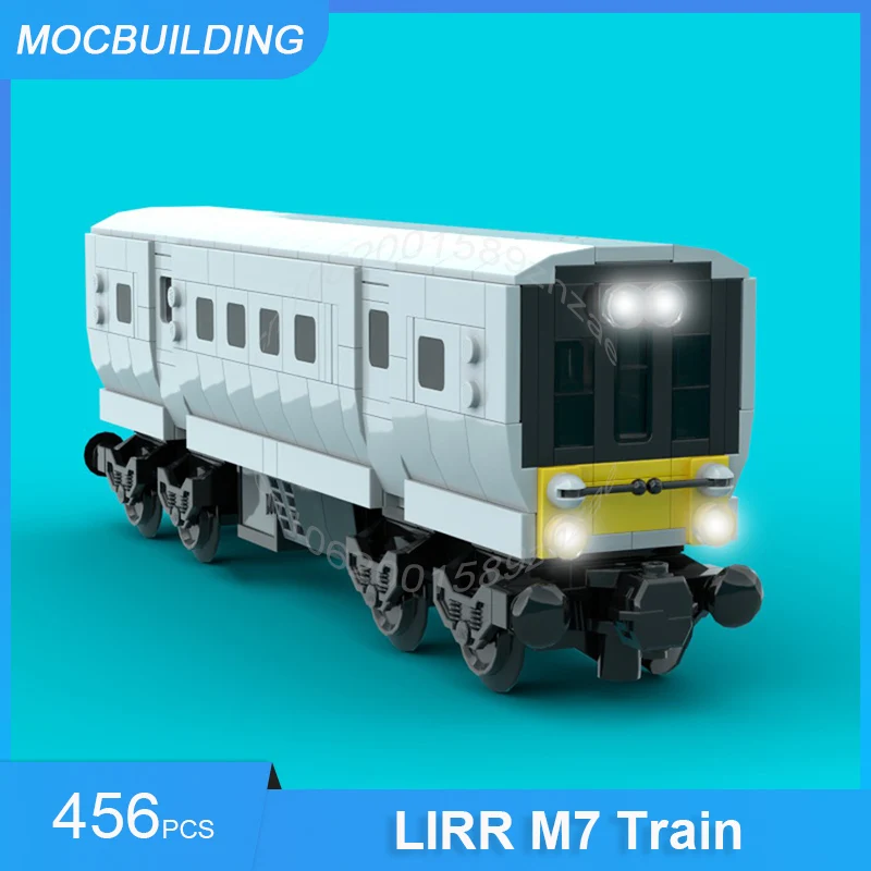 MOC Building Blocks Long Island Railroad LIRR M7 Train Model DIY Assemble Bricks Transportation Collection Xmas Toy Gifts 456PCS