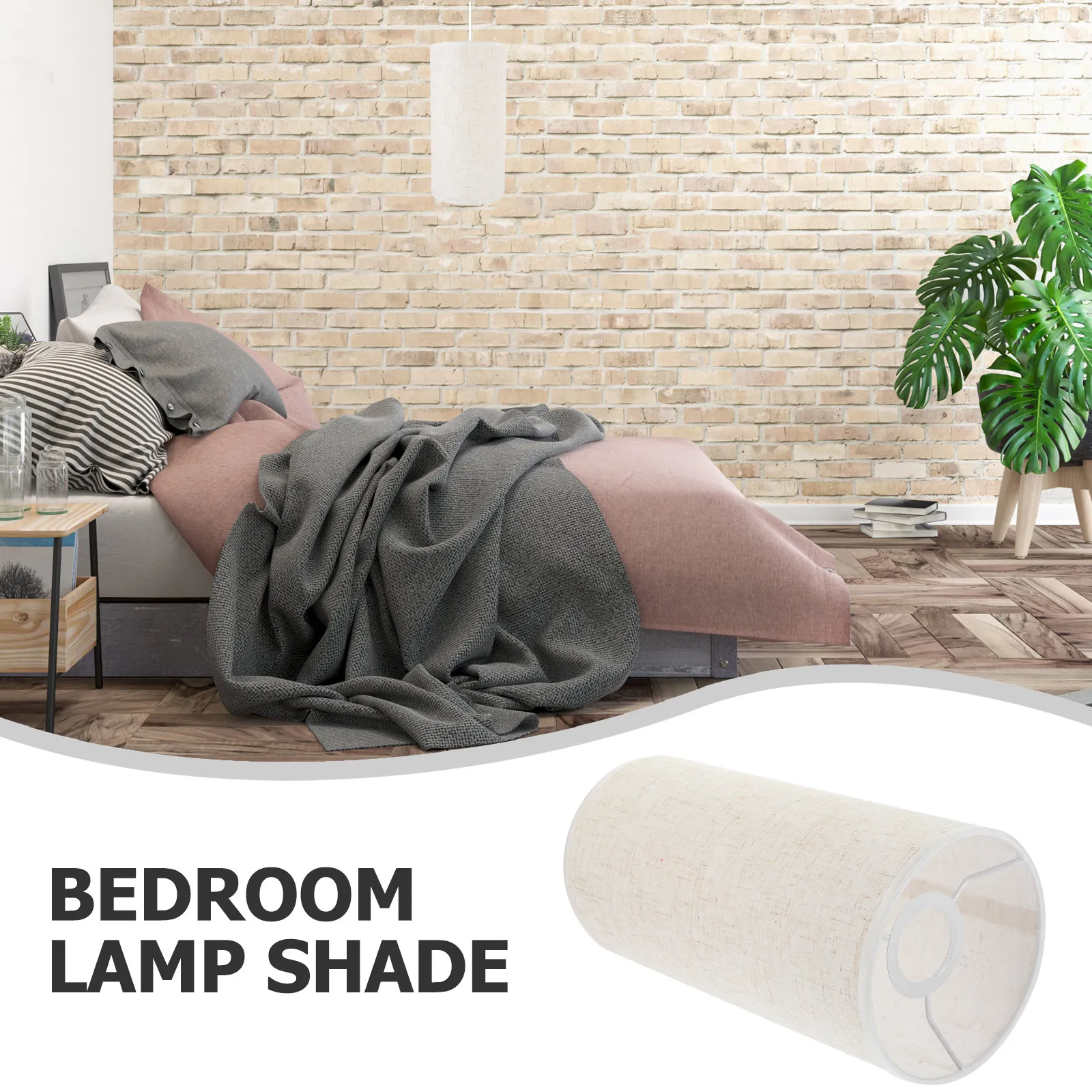 E27 Linen Drum Lamp Shade Barrel Cover for Floor Lamp Table Lamp Indoor Lighting Vintage Style