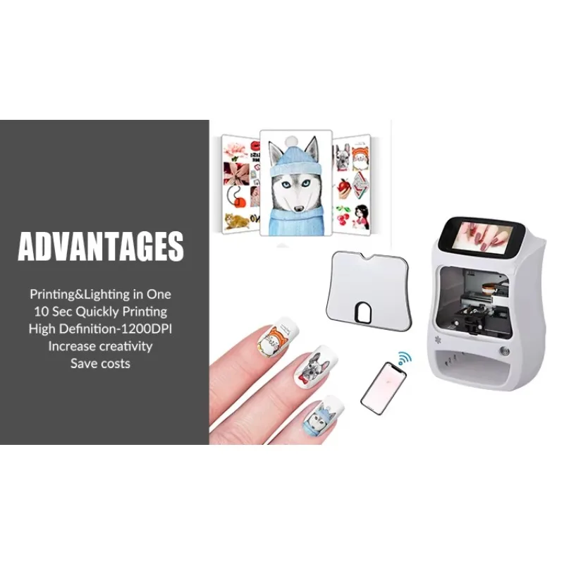 Nail Printer Finger DIY Print Art  Automatic 3D Art Designs Finger Nails Printing Machine for Salon  Use