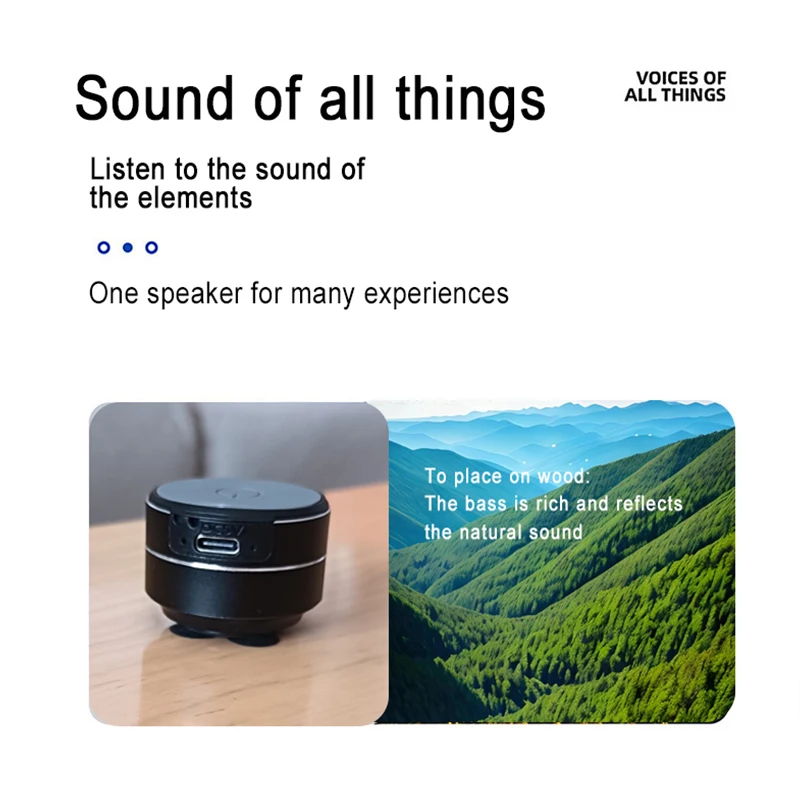 ミニ骨伝導ワイヤレススピーカー 吸盤マウント TWS Hi-Fiサウンド 強化された低音 ウェアラブルループ共鳴機能 ダイナミックオーディオ