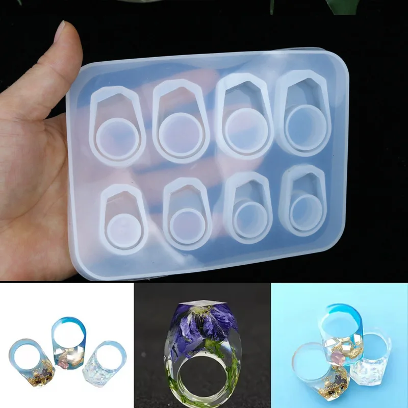 

DIY кристалл эпоксидное кольцо силиконовая форма УФ-смола формы кольца ювелирные формы DIY ювелирные аксессуары инструменты из эпоксидной смолы