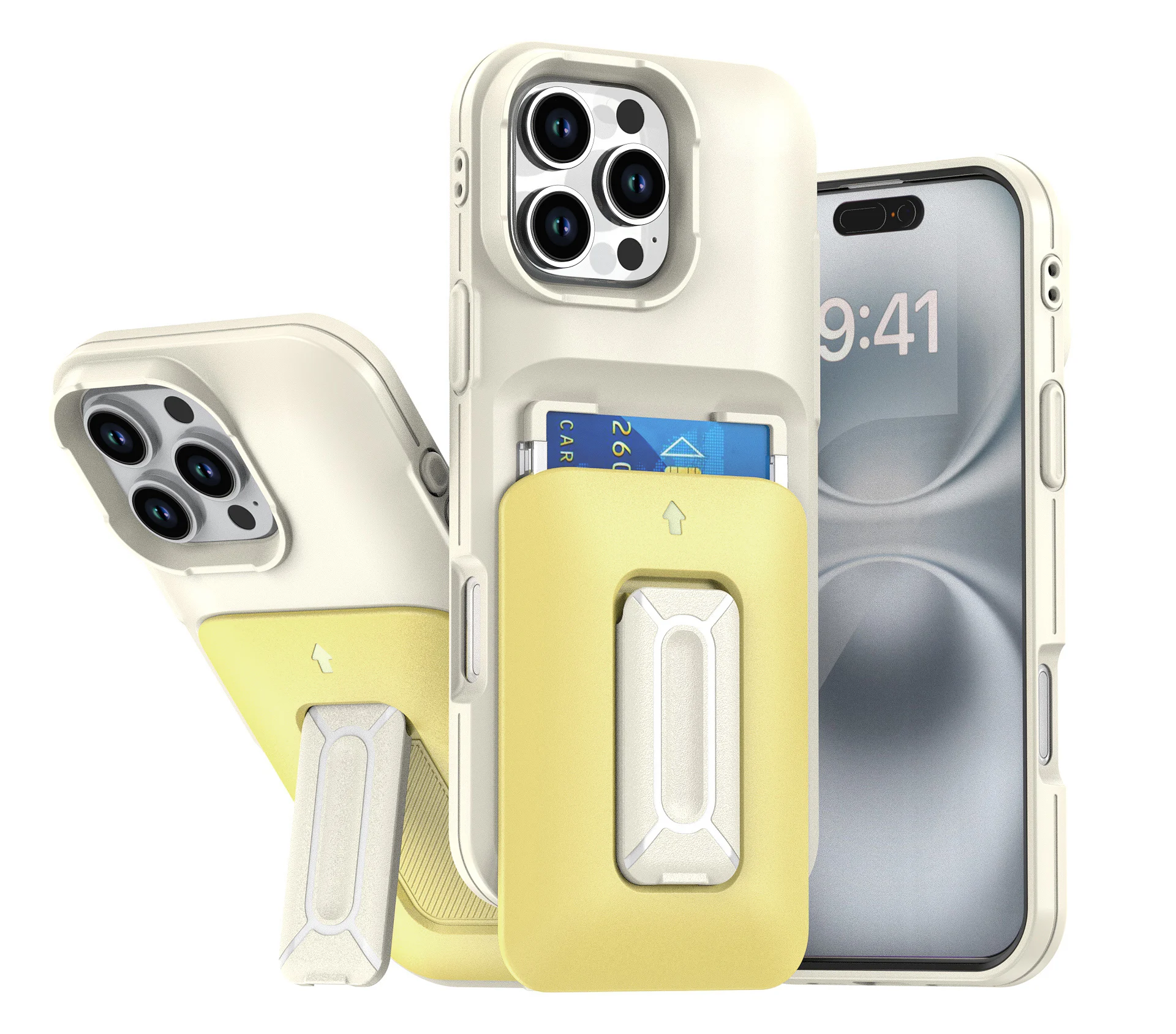 

HARUINO Card Pack Phone Case for iPhone 16 13 14 12 15 Pro Max Protective Cover with Bracket Outdoor Anti Drop Phone Case