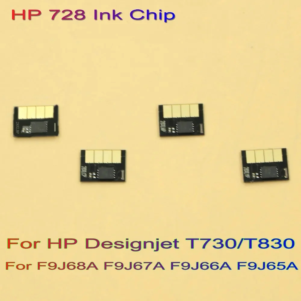 

Disposable HP 728 Ink Chip One Time Use HP728 Printer Cartridge Chip for F9J68A F9J67A F9J66A F9J65A For HP DesignJet T730 T830