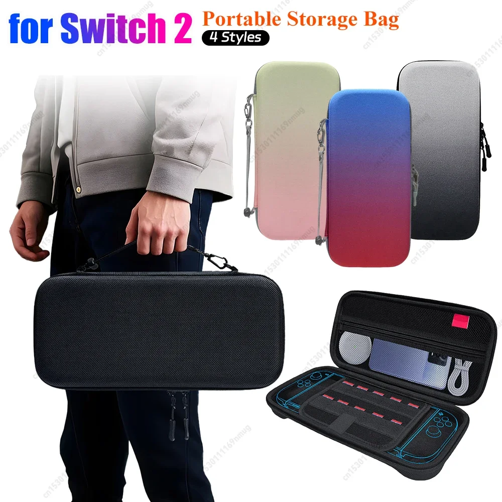 Travel Carrying Case For Nintendo Switch 2 EVA Hard Shell Shockproof Storage Bag Protective Bag Pouch for NS 2 Console Accessory