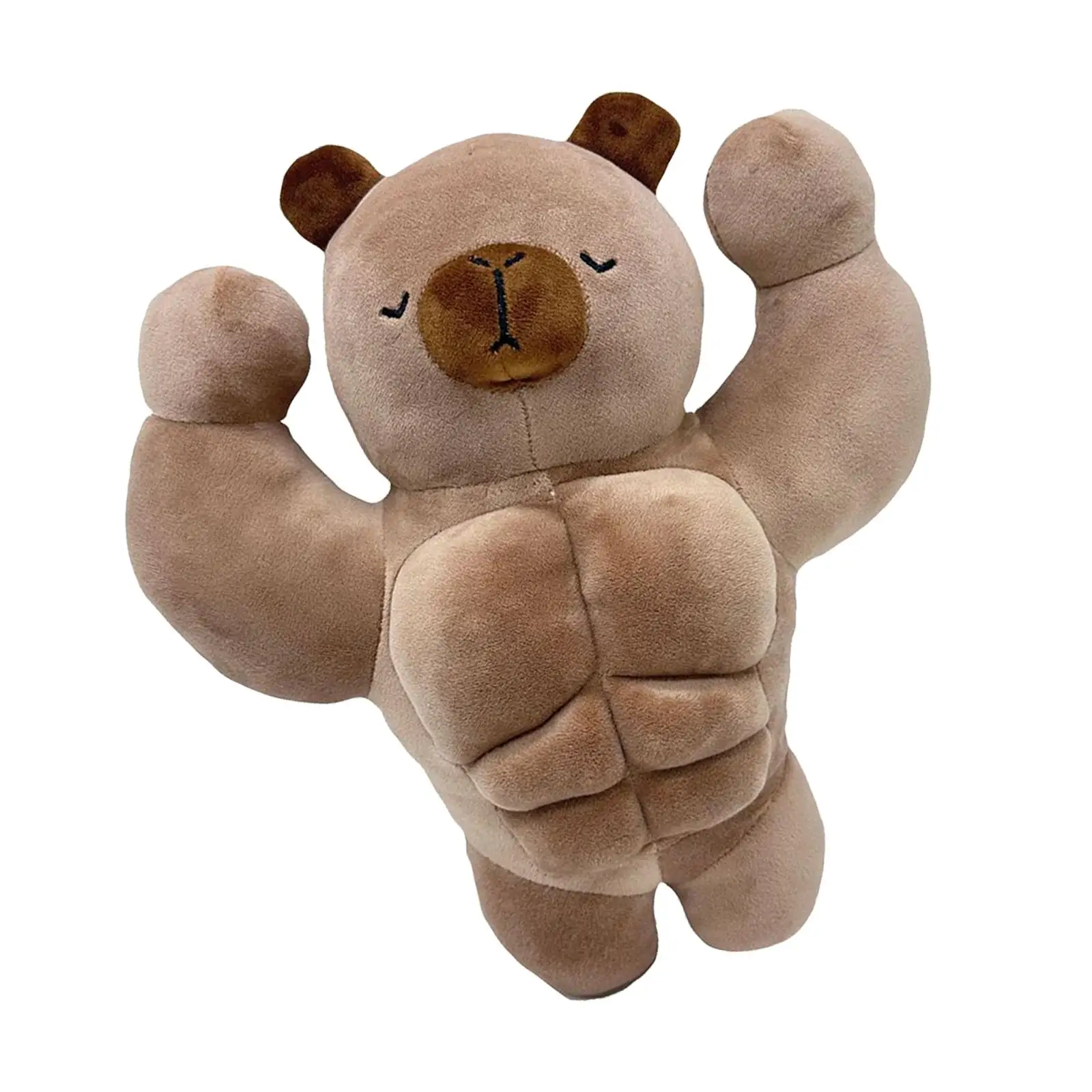 Capibara muscolare Peluche Morbido Capibara Figura Giocattolo Marrone Camera da letto Auto Regali di San Valentino per bambini Regalo di compleanno per bambini