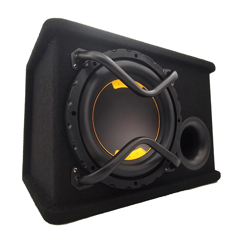 

China Factory Wholesale 1500W Trapezoidal Car Subwoofer Big Power Active 12V 10 Inch Audio Subwoofer