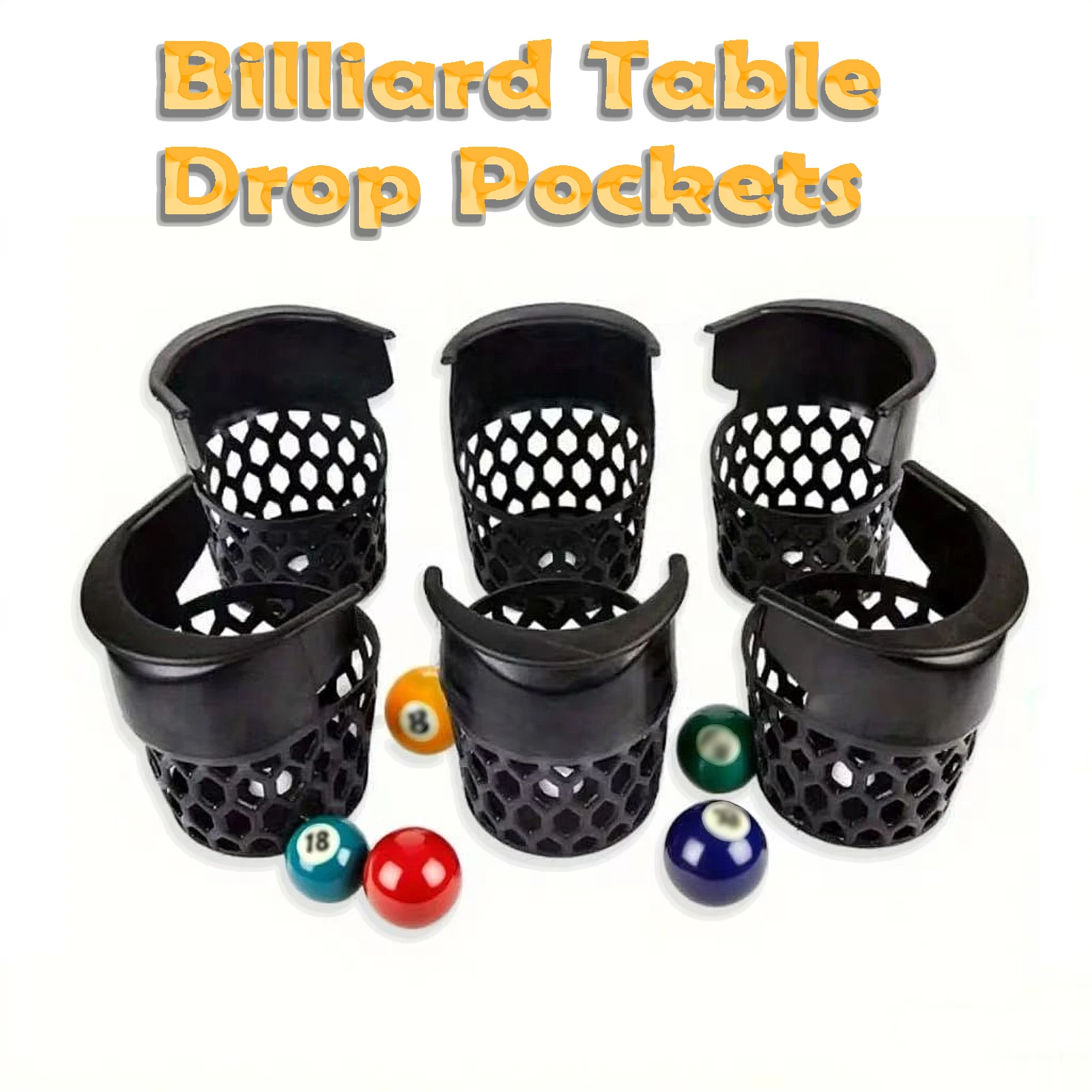 

High Quality 6 Pieces Billiard Pool Table Pockets - Universal Replacement Parts for Snooker/Pool Tables