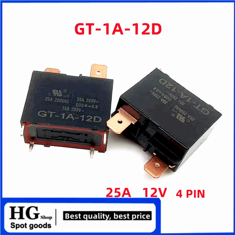 5PCS/Lot Original GT-1A-12D 25A 12VDC 4PIN 12V For Midea Mitsubishi air conditioning motherboard compressor relay