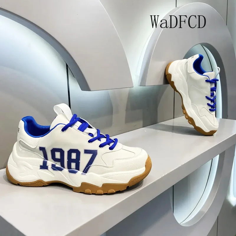 

Массивные кроссовки, мужские и женские дизайнерские кроссовки в стиле ретро, модная повседневная кожаная дышащая спортивная обувь на увеличенной платформе