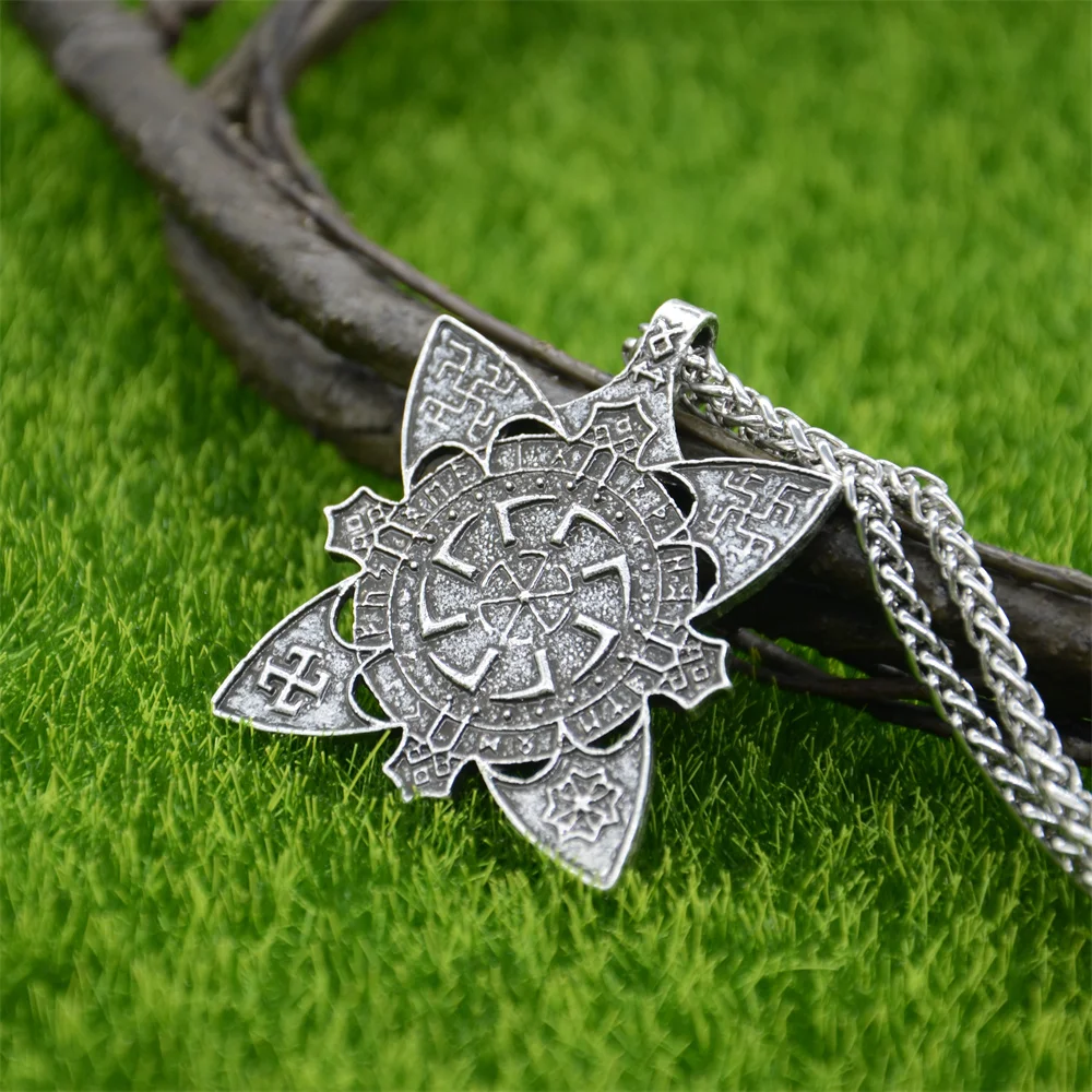 Nostalgia Russia Star Kolovrat Slavic Pendant Symbols Amulet Protection Wicca Charms Necklaces & Pendants