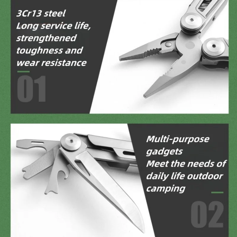 1pcs, Pliers Multi-purpose Pliers Portable Stainless Steel Fine Punching Outdoor Camping Multi-purpose Gifts Home Combination PL