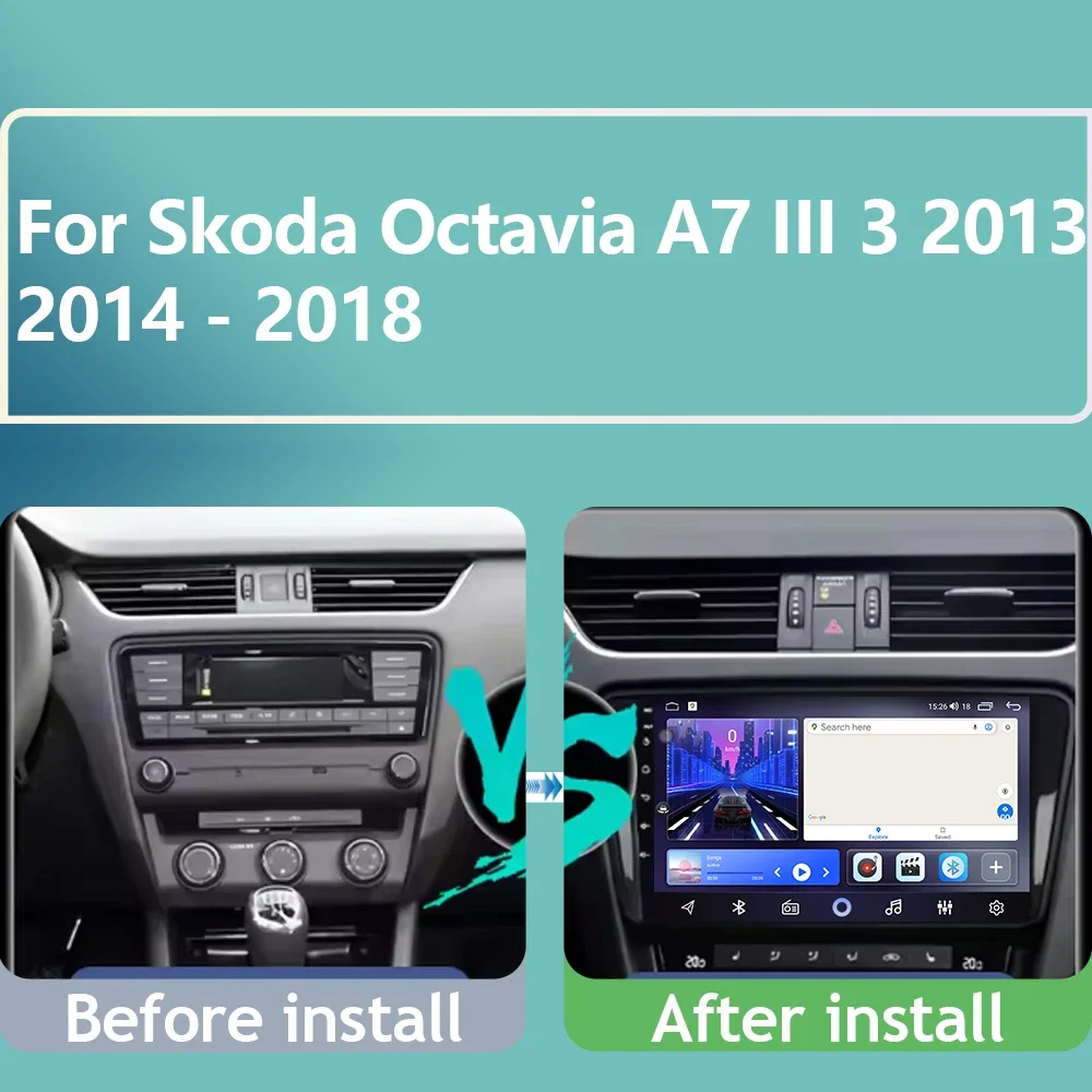 

WIFI For Skoda Octavia A7 III 3 2013 2014 - 2018 Android Auto GPS Navigation Multimedia Car Radio Stereo No 2din CarPlay Video