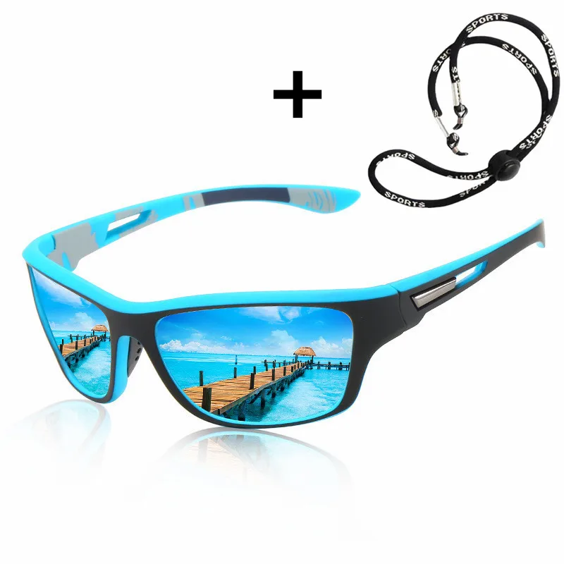 Gafas de sol polarizadas cuadradas clásicas para hombres y mujeres, gafas de sol coloridas para deportes al aire libre, playa, pesca, viajes, UV400