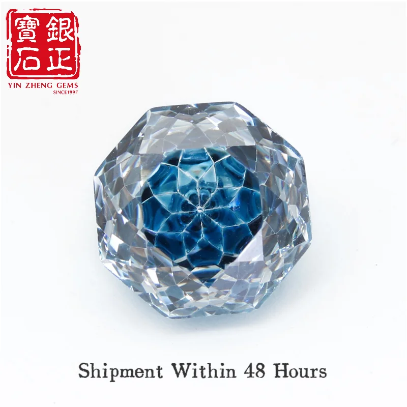 

YinZheng Ink Blue Color 5A Grade Cubic Zirconia Millennium Rose Cut Loose Gemstone Lab Grown CZ For Making Jewelry