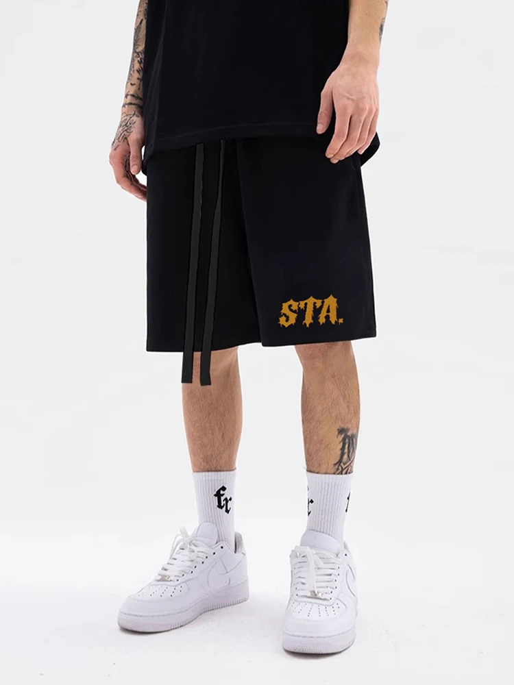 

Модные мужские баскетбольные спортивные брюки STA в американском стиле, летние, новинка, прямые брюки для повседневной носки