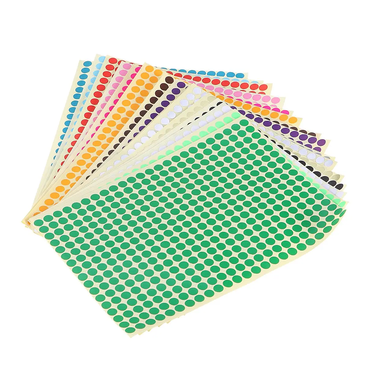 

16 Pcs Bright Color Sticker Dots Color-coding Circle Labels for Office Stickers