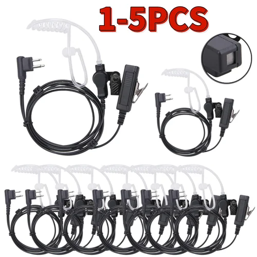 Auriculares con micrófono PTT, audífonos internos con tubo acústico de aire, para Motorola TYT Baofeng UV-5R, Radio CB, Walkie Talkie, BF-888S