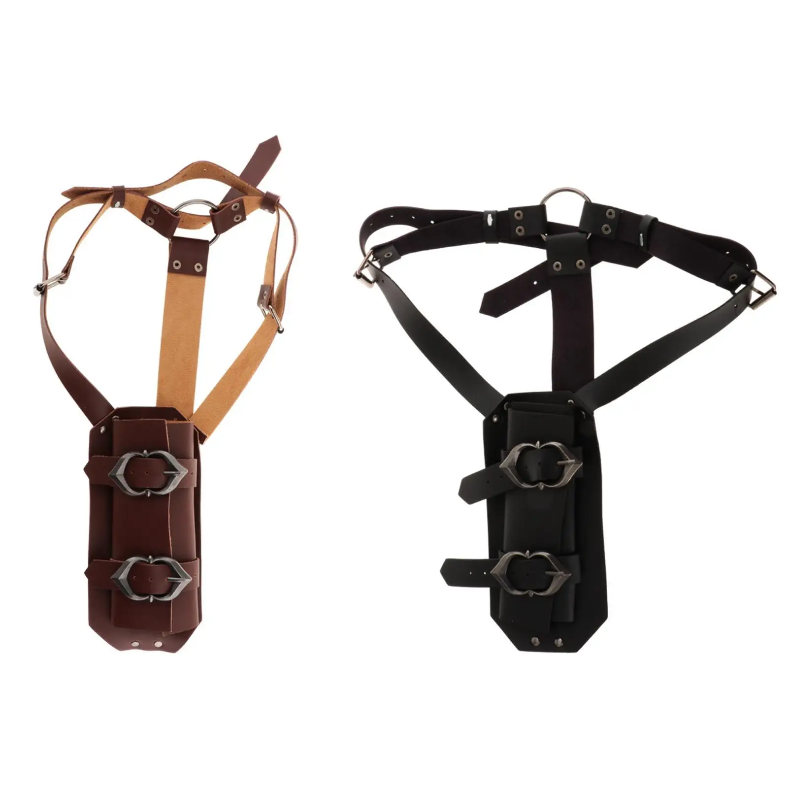 Sword Sheath Retro Style PU Leather Cosplay Adornment Rapier Holder Adjustable Shoulder Strap for Stage Show Theme Party